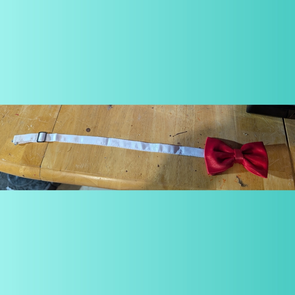 Red Bowtie with White band